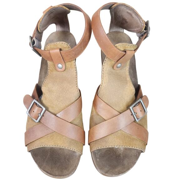 Dansko Dominique Sandals Womens Size 39 US 8 Brown Leather Block Heel GUC - Picture 2 of 16